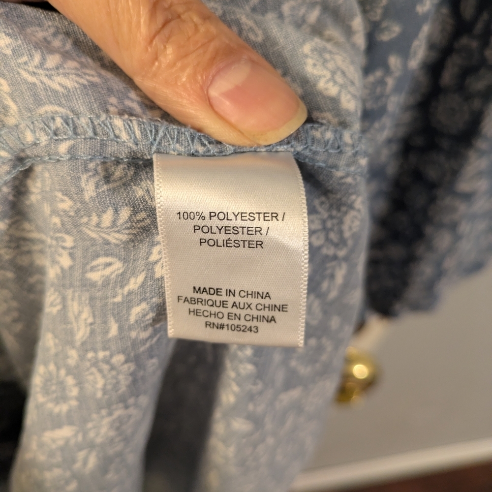 Wallpapher Blue Patterned Dress - Picture 4 of 6